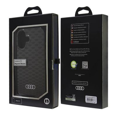 7. Etui Audi IML Stitching Pattern MagSafe na iPhone 16 6.1" - czarne