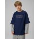 3. Longsleeve loose z nadrukiem chłopięcy 4F 4FJRSS26TLONM631-31S