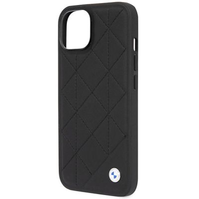 6. Etui BMW Leather Quilted na iPhone 14 - czarne