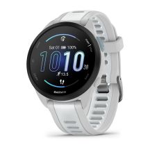 Zegarek sportowy Garmin Forerunner 165 Music AMOLED 43mm Mist Grey Whitestone