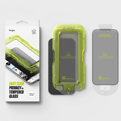 6. Szkło prywatyzujące Ringke Easy Slide 2-pack na iPhone 17 Pro - czarne