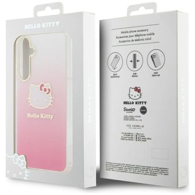 8. Etui Hello Kitty IML Gradient Electrop Kitty Head na Samsung Galaxy A55 - różowe