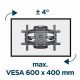 14. GEMBIRD UCHWYT ŚCIENNY REGULOWANY LCD 32"-75" VESA MAX 600 X 400MM, DO 45KG
