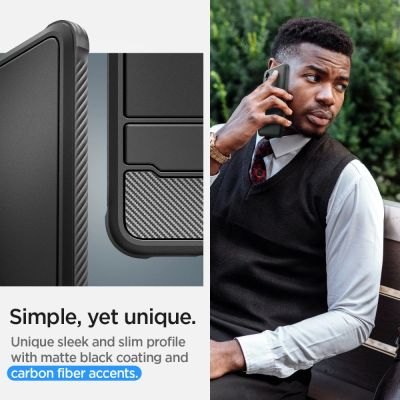 12. Etui Spigen Rugged Armor na Samsung Galaxy S24 - czarny mat