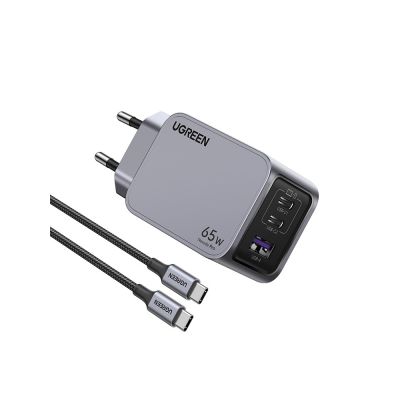 2. Ładowarka sieciowa Ugreen Nexode Pro 25871 65W, GaN, USB + 2x USB-C + kabel USB-C 1.5m