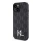 2. Etui Karl Lagerfeld Leather Monogram Hot Stamp Metal Logo na iPhone 15 / 14 / 13 6.1" - czarne