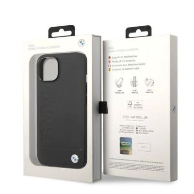 8. Etui BMW Signature Logo Imprint MagSafe na iPhone 14 Plus - czarne