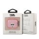 3. Etui Karl Lagerfeld Glitter Karl's Head na AirPods 3 - różowe