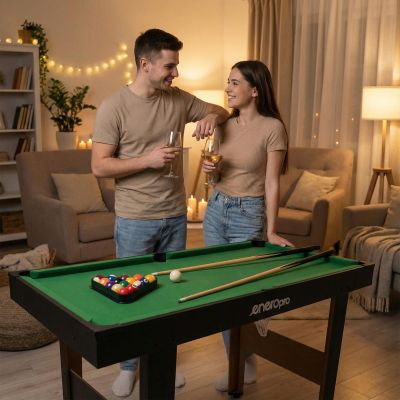 8. STÓŁ DO W GRY W  BILARDA CZARNY 121x61x79CM ENERO PRO