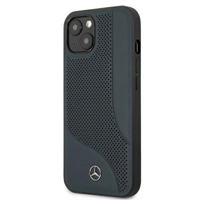 2. Etui Mercedes Leather Perforated Area na iPhone 13 mini - granatowe
