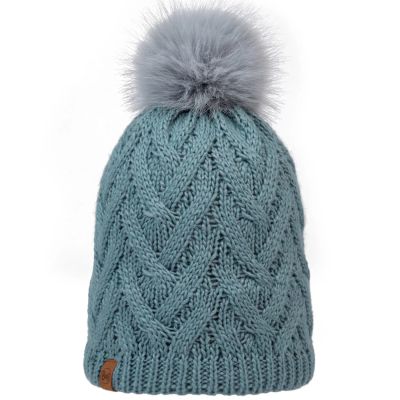 Buff Knitted Fleece Caryn Beanie 13674377010 Zielone One size