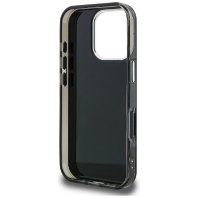7. Etui Karl Lagerfeld IML Aquarelle Karl & Choupette & Logo na iPhone 16 Pro czarne