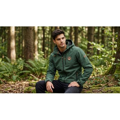 3. Softshell męski Geographical Norway TOLYMPIA GREEN DB MEN 009 (WZ8535H/GN-GREEN)