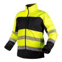 Kurtka robocza ostrzegawcza Softshell, żółto-czarna, rozmiar XL