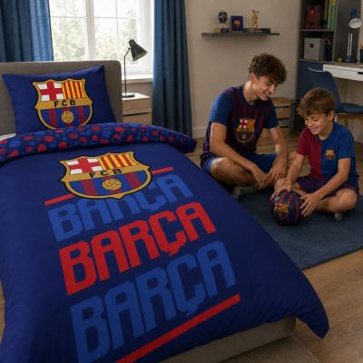 5. FC Barcelona pościel komplet bawełna 140x200 + 70x90 cm FCB-4515BL