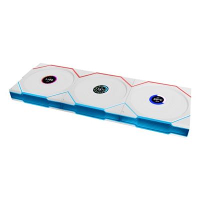 3. Wentylator Lian Li UNI FAN TL Wireless LCD Lüfter, ARGB, PWM - 120 mm, biały