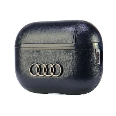 3. Etui Audi Leather Big Logo na AirPods Pro 2 - czarne