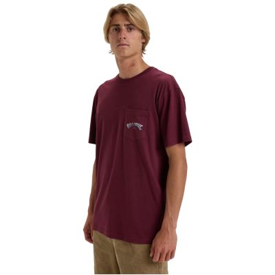 4. Billabong Stacked Arch Tee EBYZT00175-RSN0 Bordowe L
