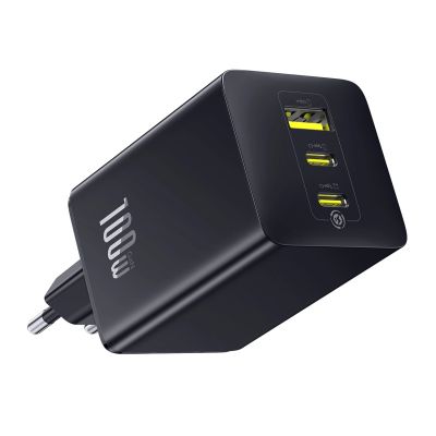 2. Ładowarka sieciowa Baseus EnerFill FE11 100W 2 x USB-C + USB-A - czarna