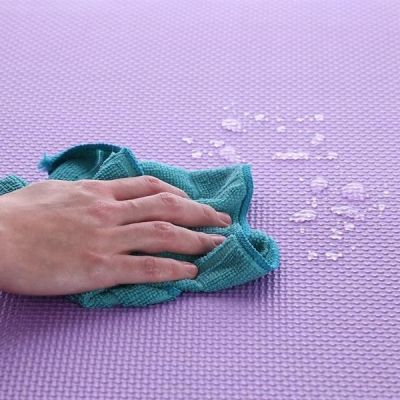 3. Mata puzzle multipack One Fitness MP10 żółto-niebiesko-fioletowa