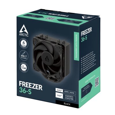 8. ARCTIC Freezer 36-S Procesor Chłodnica powietrza 12 cm Czarny 1 szt.