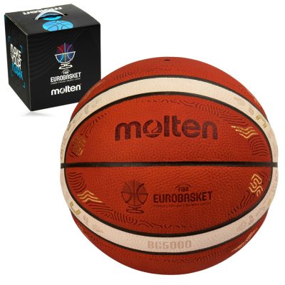 8. Piłka do koszykówki Molten Eurobasket 2025 Oficjalna piłka meczowa B7G5000-E5Z