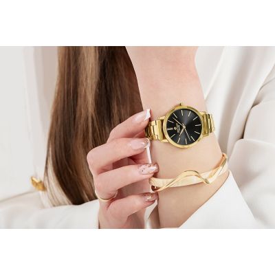 4. Zegarek Damski Giewont Sapphire Złoto Czarny GW2360-B3