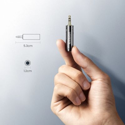 11. Ugreen adapter przejściówka audio z 3.5mm (męski) na 6,35mm mini jack (żeński) szary (AV168)