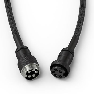 5. Glorious GMMK Coiled Cable Phantom Black, Spiralkabel, USB-C/USB-A, czarny