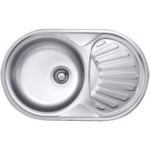 Zlewozmywak stalowy 1-komorowy z ociekaczem ZEU 311B 5907650846406