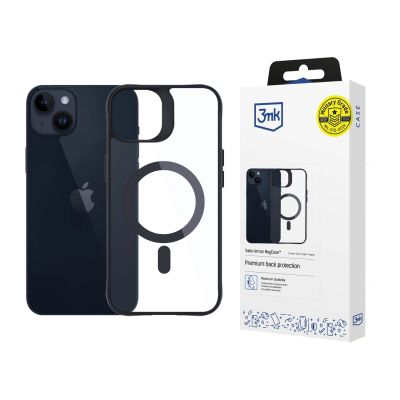 26. Etui 3mk Satin Armor MagCase z MagSafe na iPhone 14 Plus - przezroczyste z czarną ramką