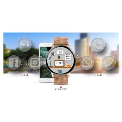 15. Smartwatch Damski GIEWONT Różowe Złoto GW330-1