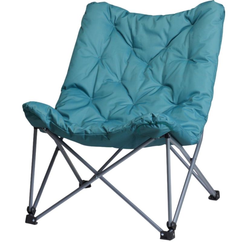 2. FOTEL CAMPINGOWY HIGH DELUXE Z PODUSZKĄ NIEBIESKI REDCLIFFS