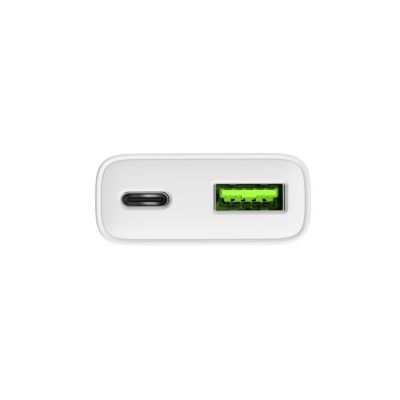 NATEC ŁADOWARKA SIECIOWA RIBERA GAN SLIM USB-A USB-C 20W BIAŁA