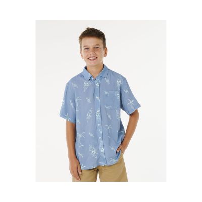 Koszula chłopięca RIP CURL Eternal Shred Ss Shirt-Boy niebieska