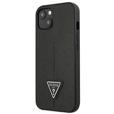 2. Etui Guess Saffiano Triangle Logo na iPhone 13 mini - czarne