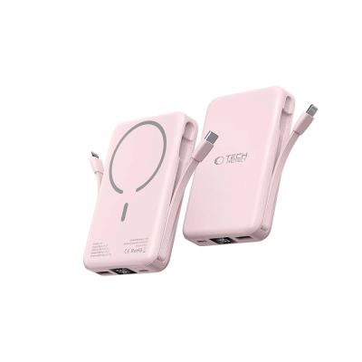 6. Powerbank Tech-Protect PB31 LifeMag MagSafe 10000 mAh - różowy