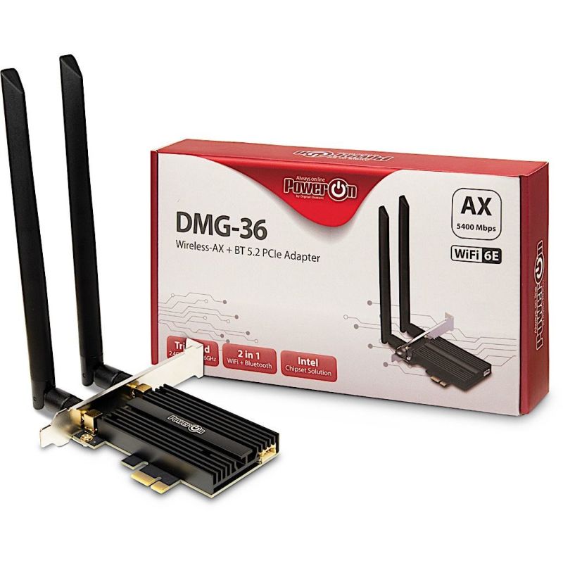 2. Inter-Tech DMG-36 Wewnętrzny WLAN / Bluetooth 5400 Mbit/s