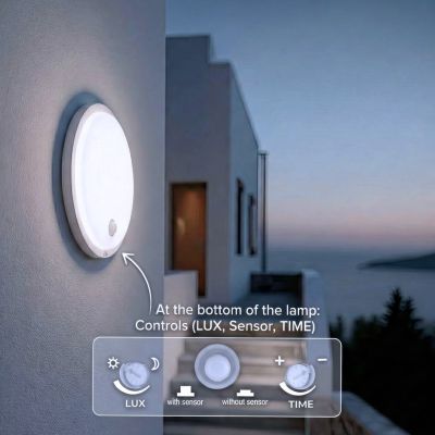 11. MACLEAN LAMPA LED Z CZUJNIKIEM RUCHU, CZUJNIK PIR, KOLOR BIAŁY, 10W, IP65, 1000LM, BARWA NEUTRALNA MCE525 W