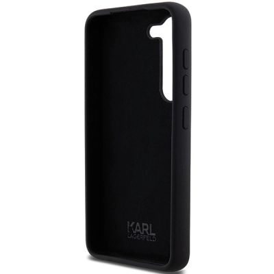 7. Etui Karl Lagerfeld Silicone Karl&Choupette Metal Pin na Samsung Galaxy S23 - czarne