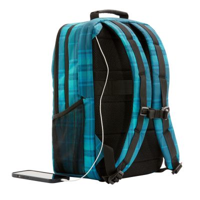 3. Plecak HP Campus XL do notebooka 16" 7J594AA Niebiesko-Turkusowa krata