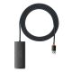 2. Baseus Lite Series HUB 4-Portowy (USB-A do 4xUSB-A 3.0) 2m czarny (WKQX030201)