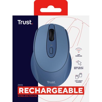 3. Mysz TRUST ZAYA Wireless Rechargeable Mouse BLUE (25039)
