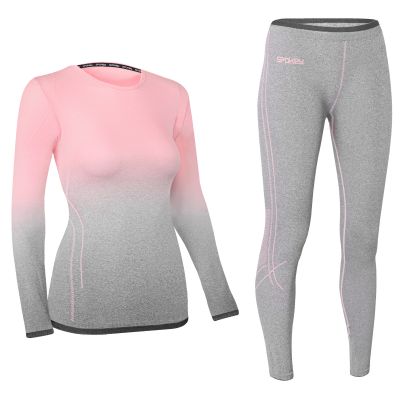 14. Bielizna termoaktywna Spokey Flora Set Lady Termo SM VT W 6114300000 szaro-różowa