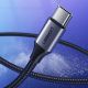6. Kabel Ugreen US288 60124 USB-A / USB-C QC 3.0 3A 0.25m - szary