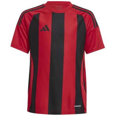 6. Koszulka dla dzieci adidas Striped 24 czerwono-czarna IW2131