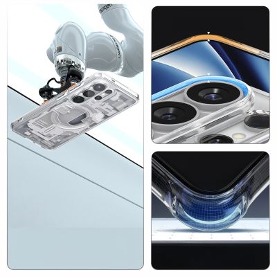 18. Etui Spigen Ultra Hybrid Mag MagSafe na Samsung Galaxy S26 Ultra Zero One - przezroczysto-białe