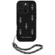 2. Etui Karl Lagerfeld Saffiano Crystals  w/Chain na iPhone 16 Pro - czarne