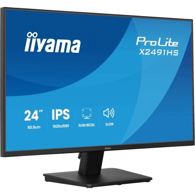 22. iiyama ProLite X2491HS-B1 monitor komputerowy 60,5 cm (23.8") 1920 x 1080 px Full HD LCD Czarny