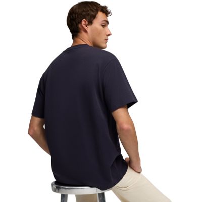 4. Koszulka męska Puma ESS Elevated Relaxed Tee granatowa 692018 16
